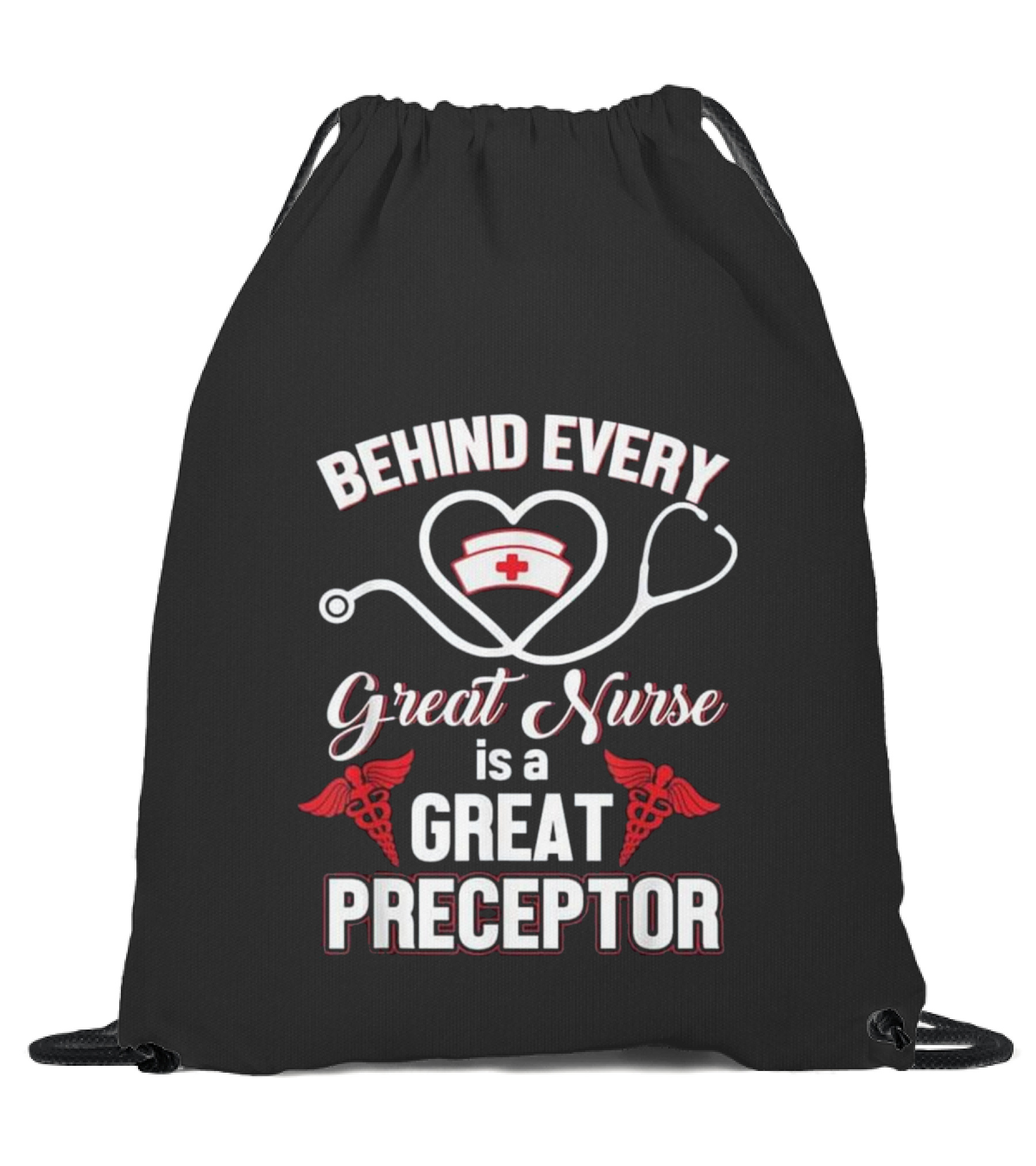 Behind Every Great Nurse Is A Gre Drawstring Bag