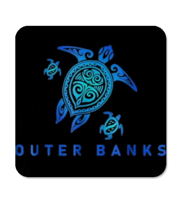 Outer Banks North Carolina Sea Blue Coaster Outer Banks North Carolina Sea Blue Coaster