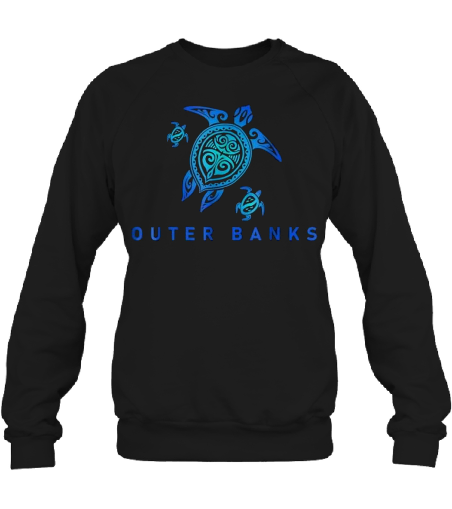 Outer Banks North Carolina Sea Blue Crewneck Sweatshirt