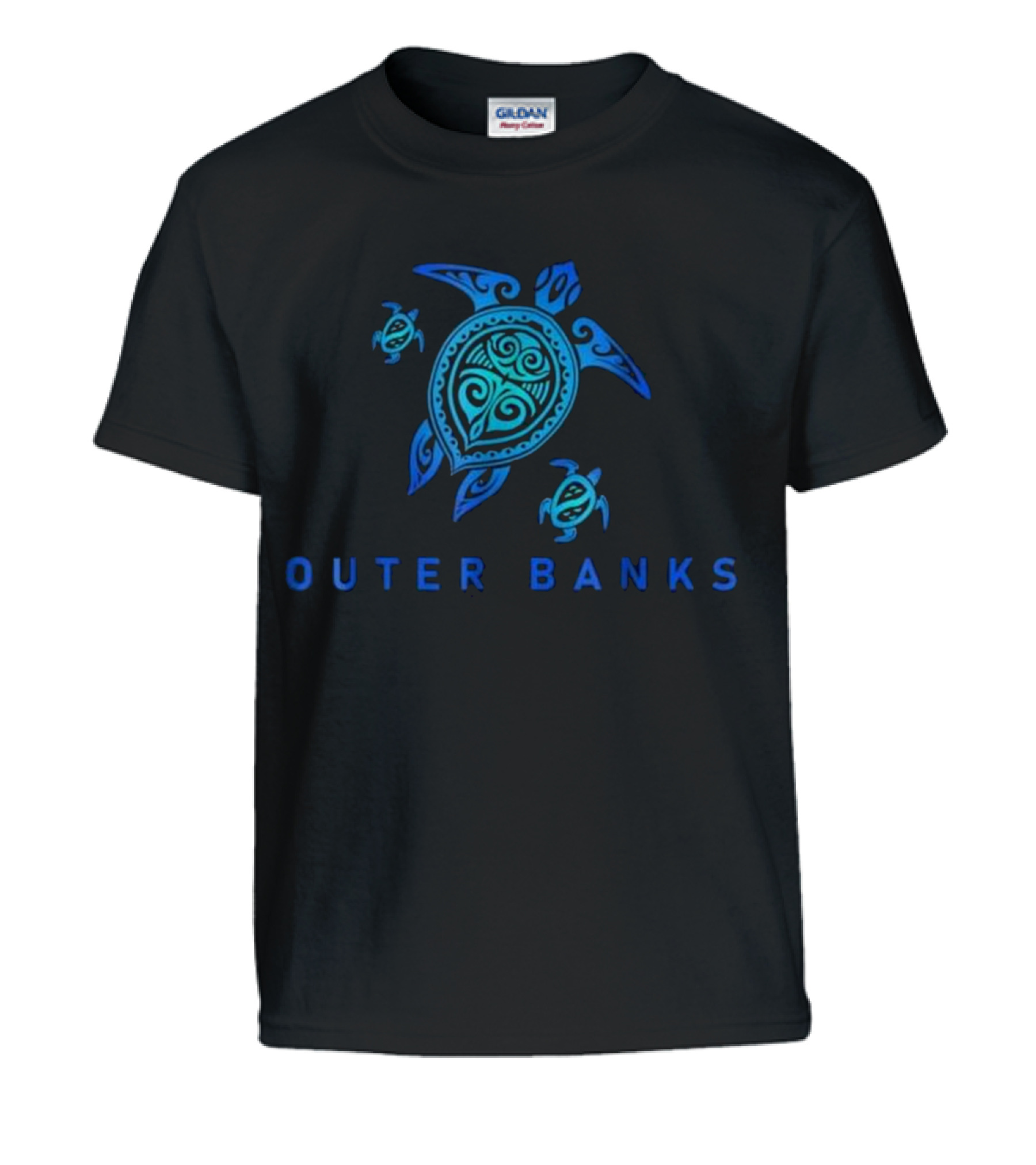 Outer Banks North Carolina Sea Blue Kids T-Shirt