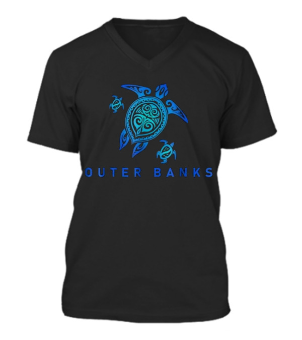 Outer Banks North Carolina Sea Blue V-Neck Unisex T-Shirt Outer Banks North Carolina Sea Blue V-Neck Unisex T-Shirt