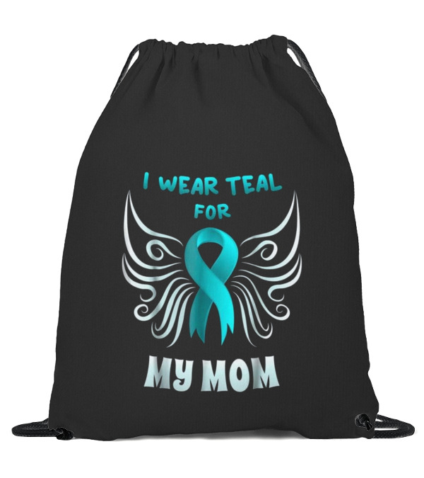I Wear Teal For My Mom Teal Ri Drawstring Bag I Wear Teal For My Mom Teal Ri Drawstring Bag