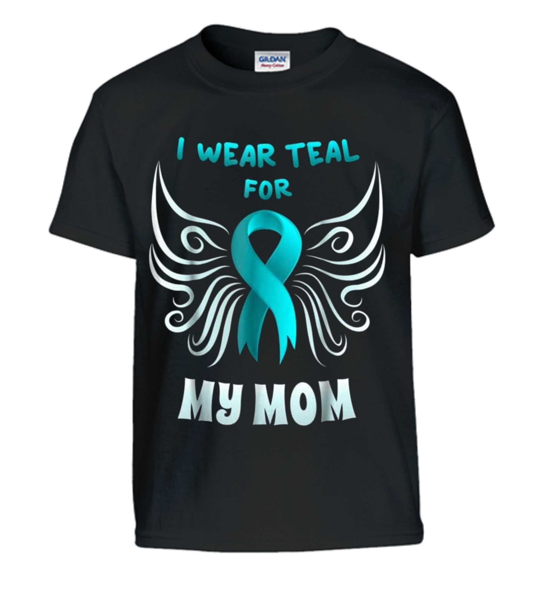 I Wear Teal For My Mom Teal Ri Kids T-Shirt