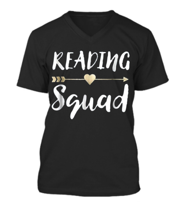 Reading Squad Teacher Appreciation Gif V-Neck Unisex T-Shirt Reading Squad Teacher Appreciation Gif V-Neck Unisex T-Shirt