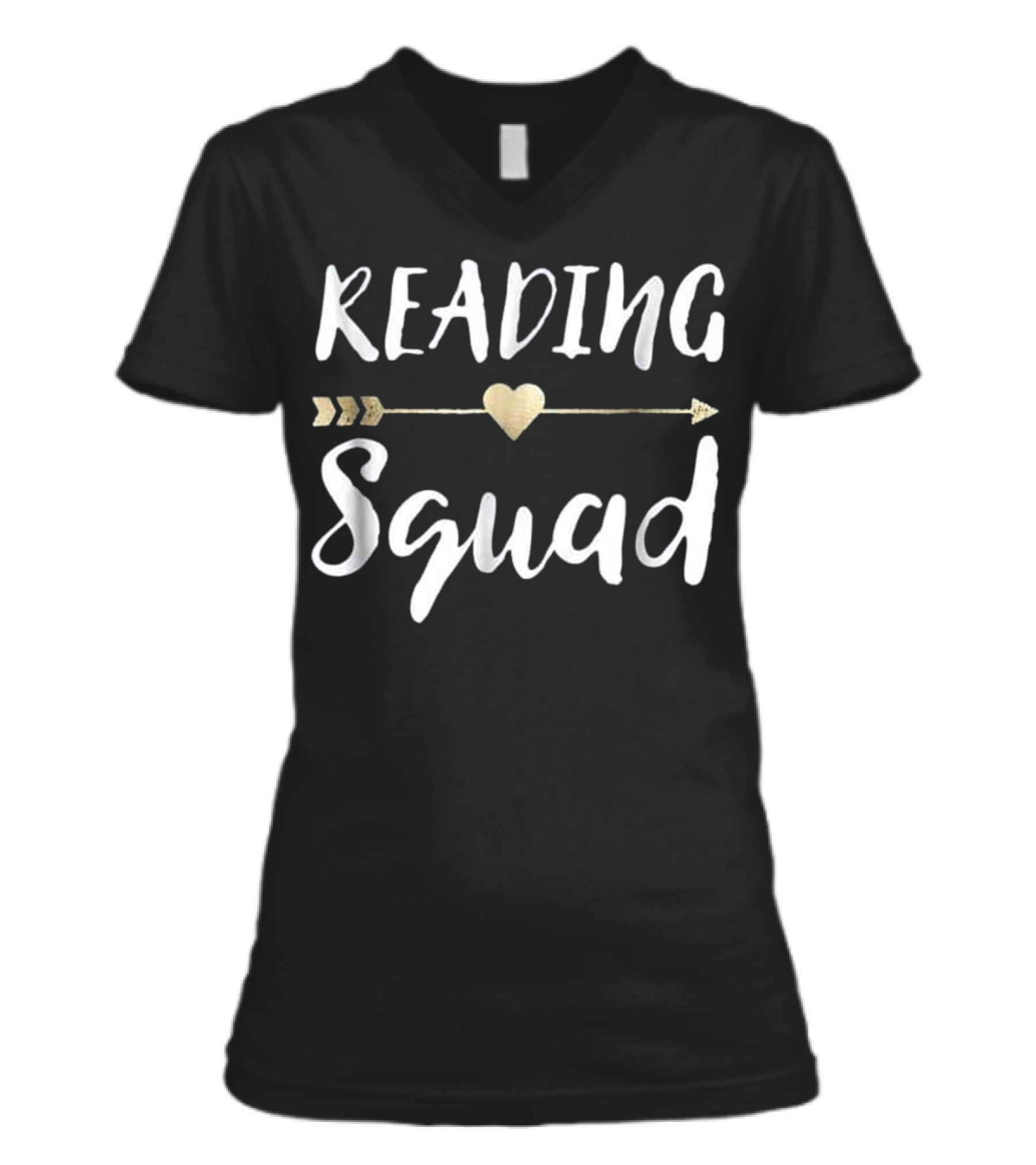 Reading Squad Teacher Appreciation Gif V-Neck Womens T-Shirt