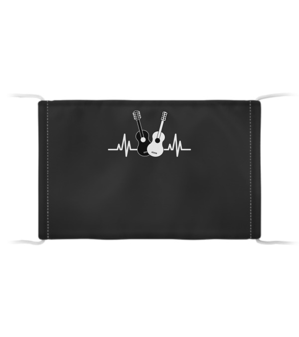 Acoustic Guitar Heartbeat Musician Cloth Face Mask Acoustic Guitar Heartbeat Musician Cloth Face Mask