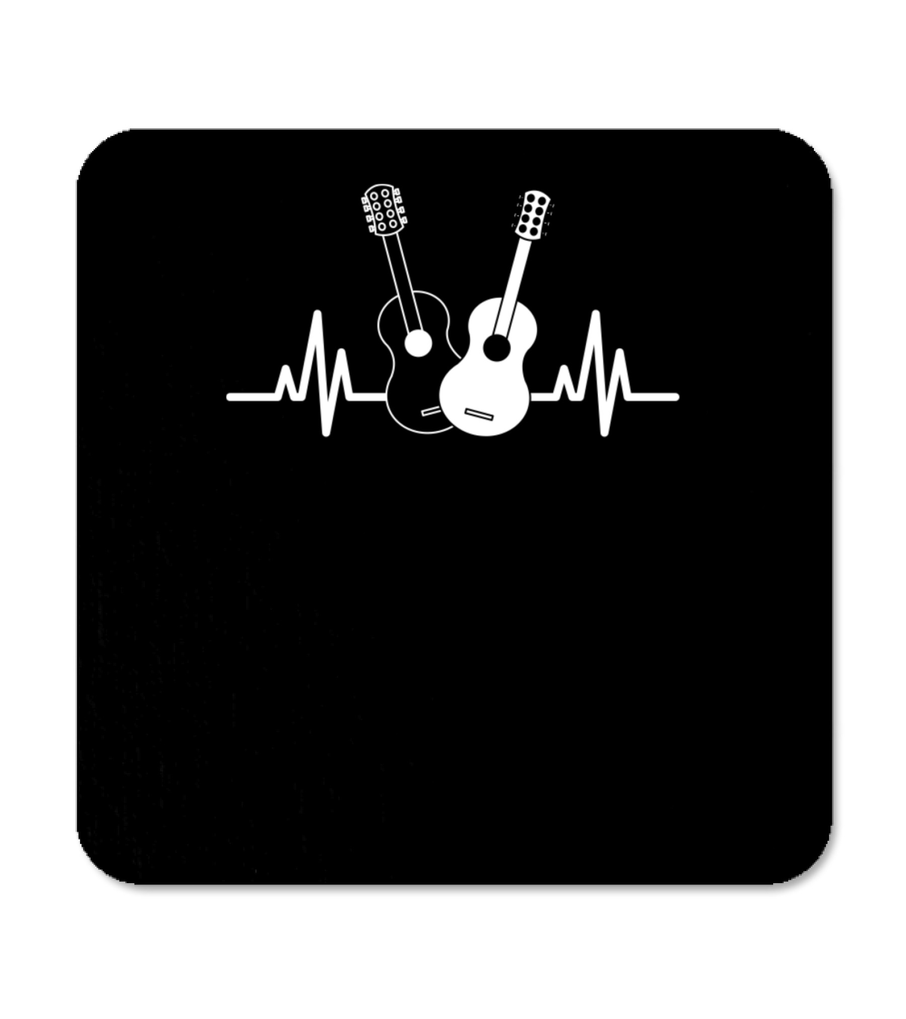 Acoustic Guitar Heartbeat Musician Coaster