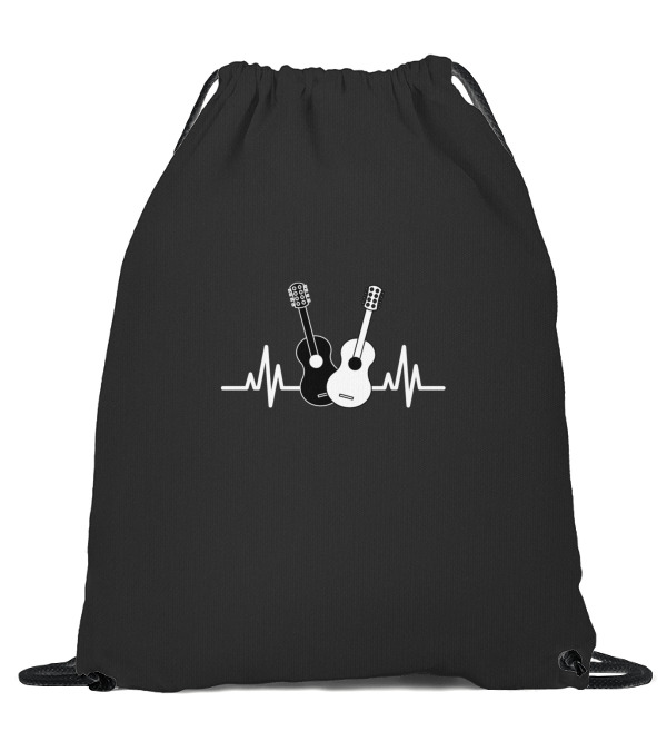 Acoustic Guitar Heartbeat Musician Drawstring Bag Acoustic Guitar Heartbeat Musician Drawstring Bag