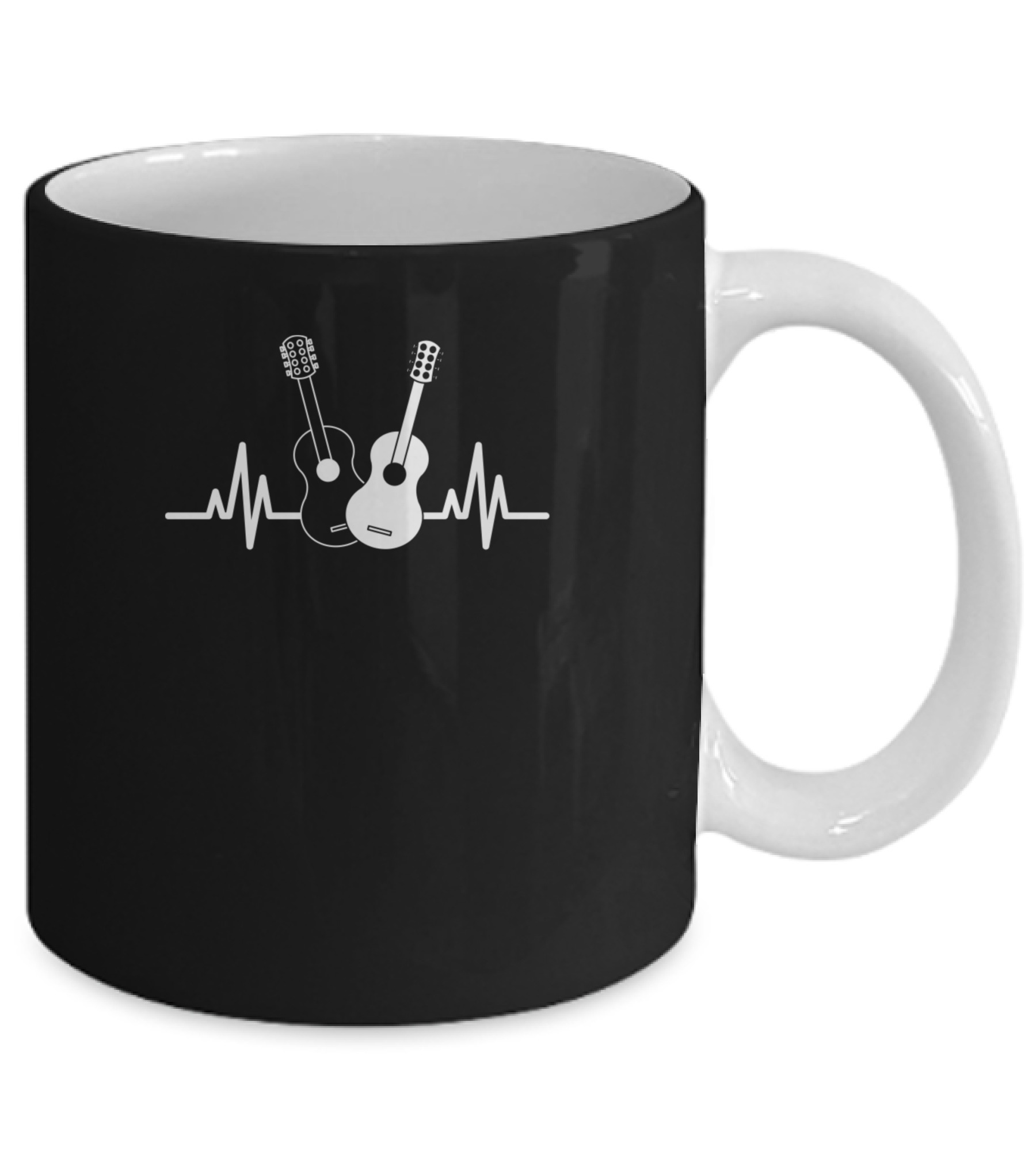 Acoustic Guitar Heartbeat Musician Mug