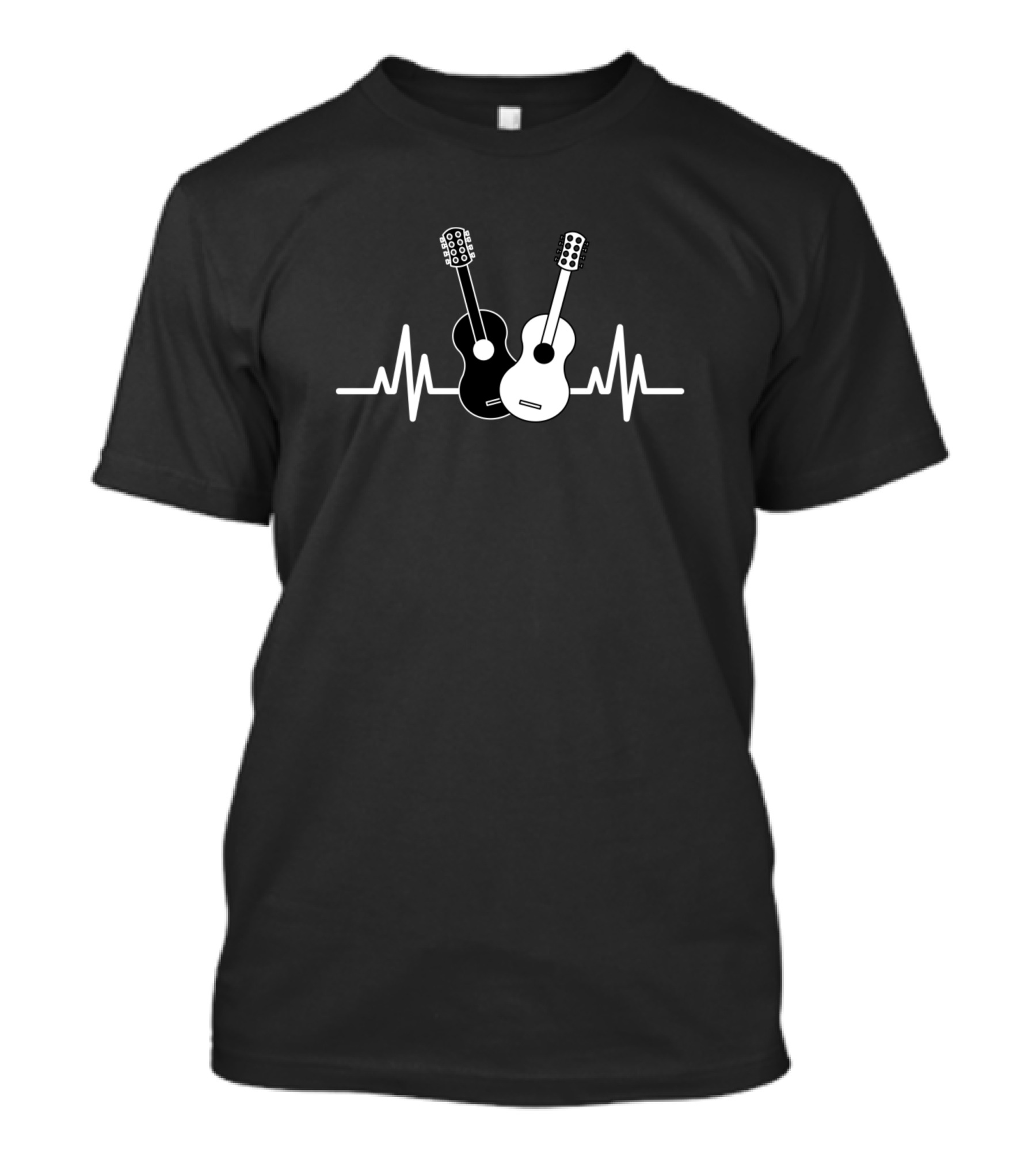 Acoustic Guitar Heartbeat Musician T-Shirt