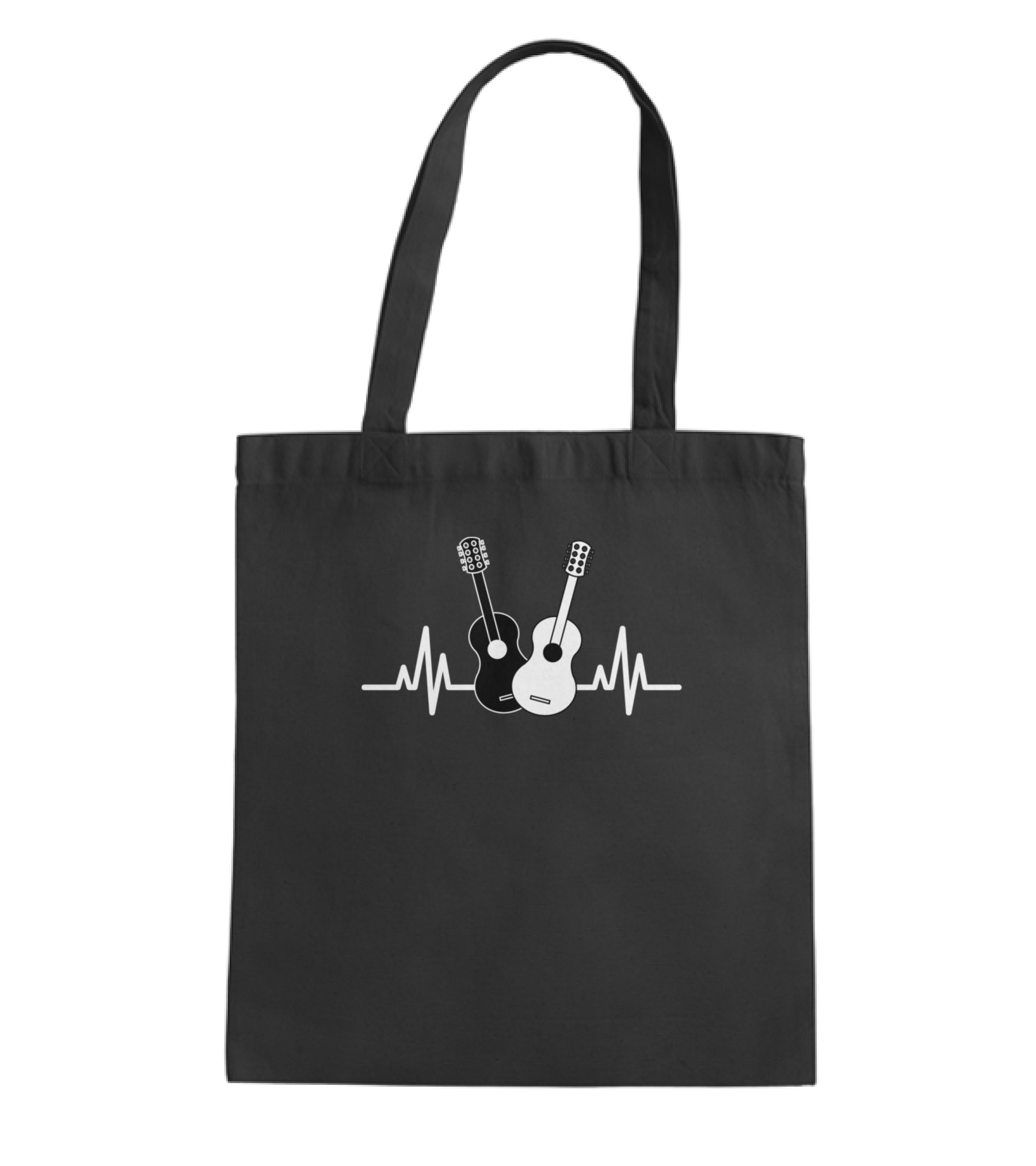 Acoustic Guitar Heartbeat Musician Tote Bag