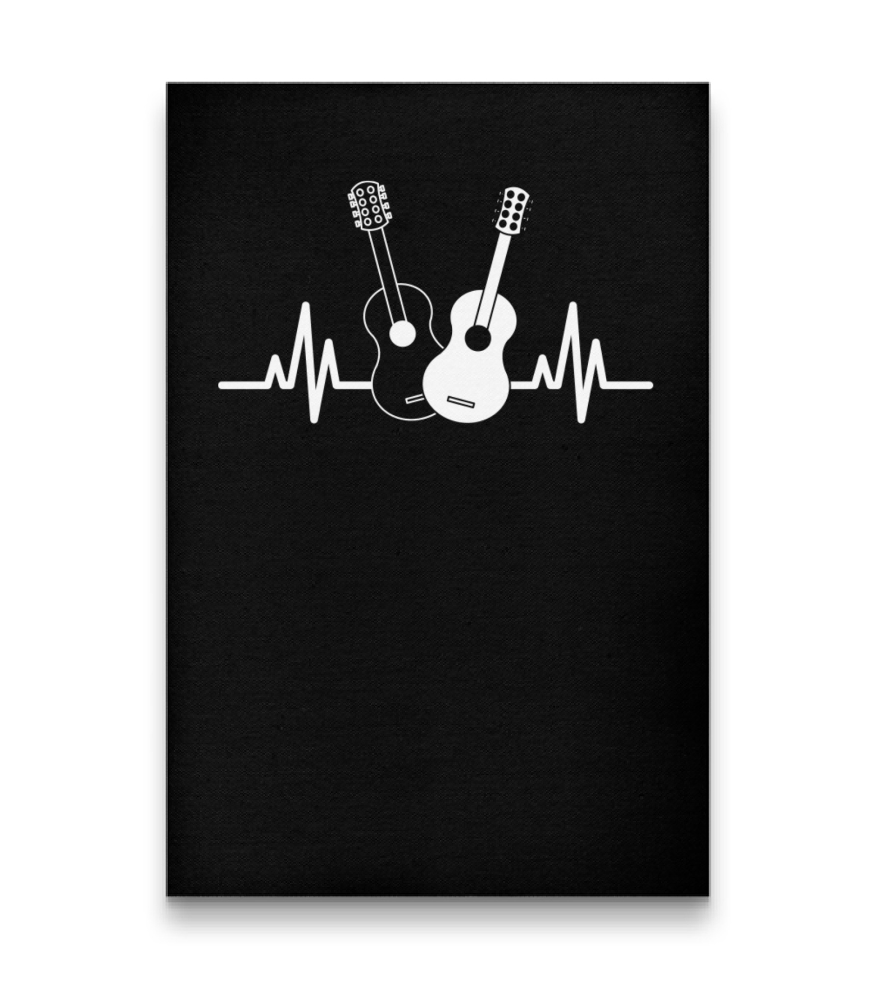 Acoustic Guitar Heartbeat Musician Vertical Poster 24"x36"