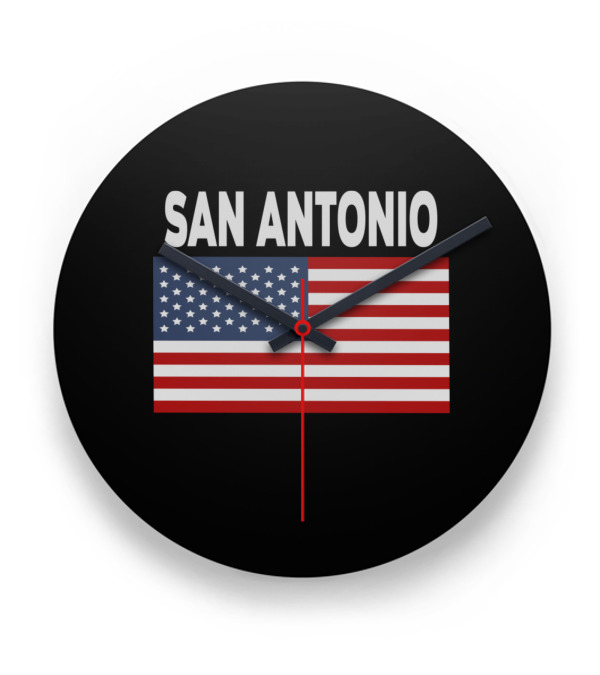 America Flag Basic San Antonio Clock America Flag Basic San Antonio Clock