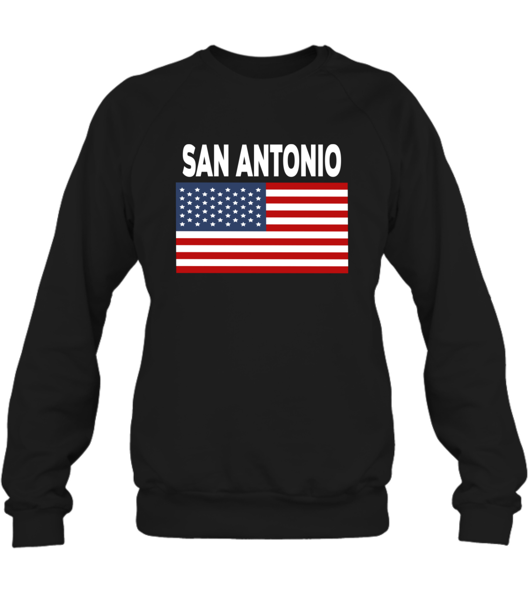 America Flag Basic San Antonio Crewneck Sweatshirt