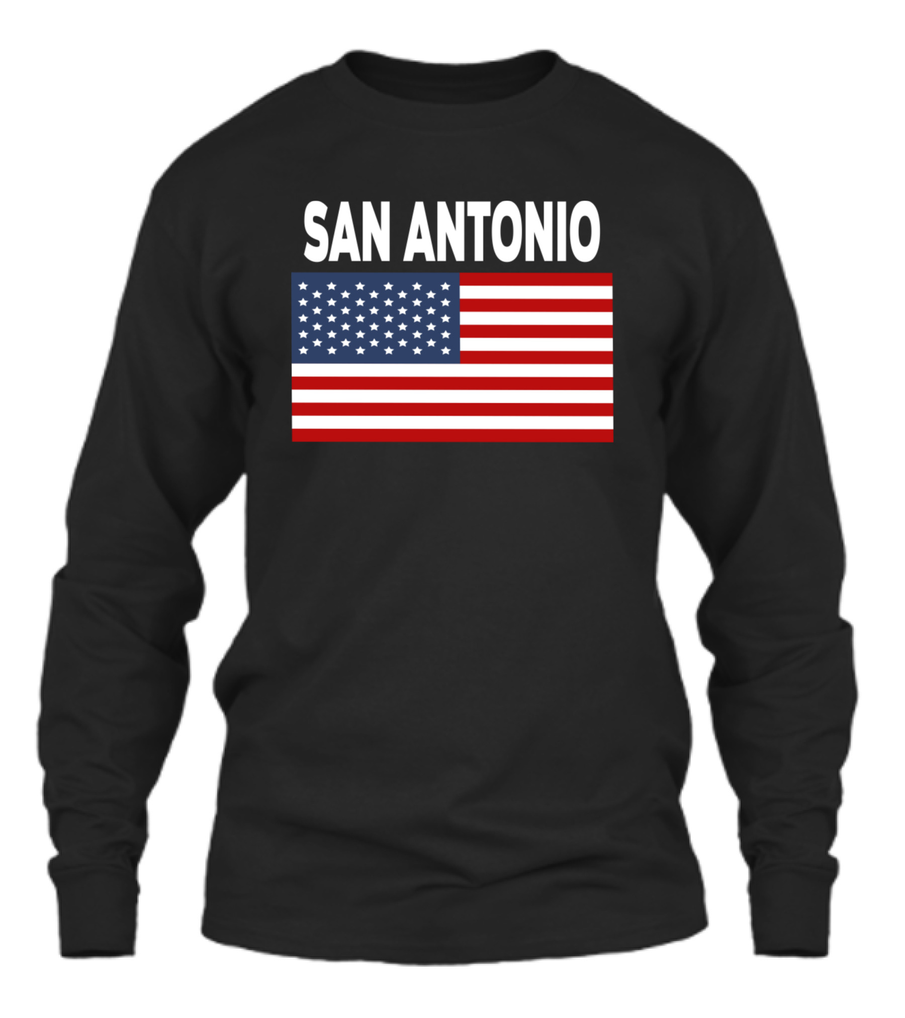 America Flag Basic San Antonio Unisex Long Sleeve