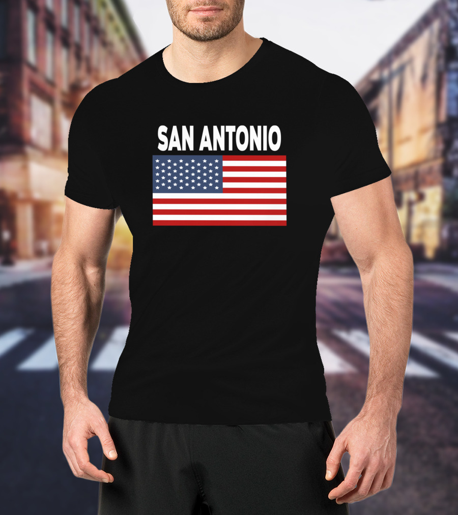 America Flag Basic San Antonio T-Shirt