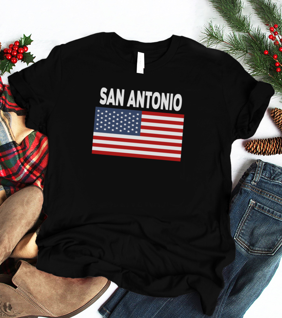 America Flag Basic San Antonio T-Shirt