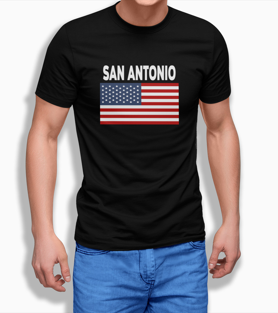 America Flag Basic San Antonio T-Shirt