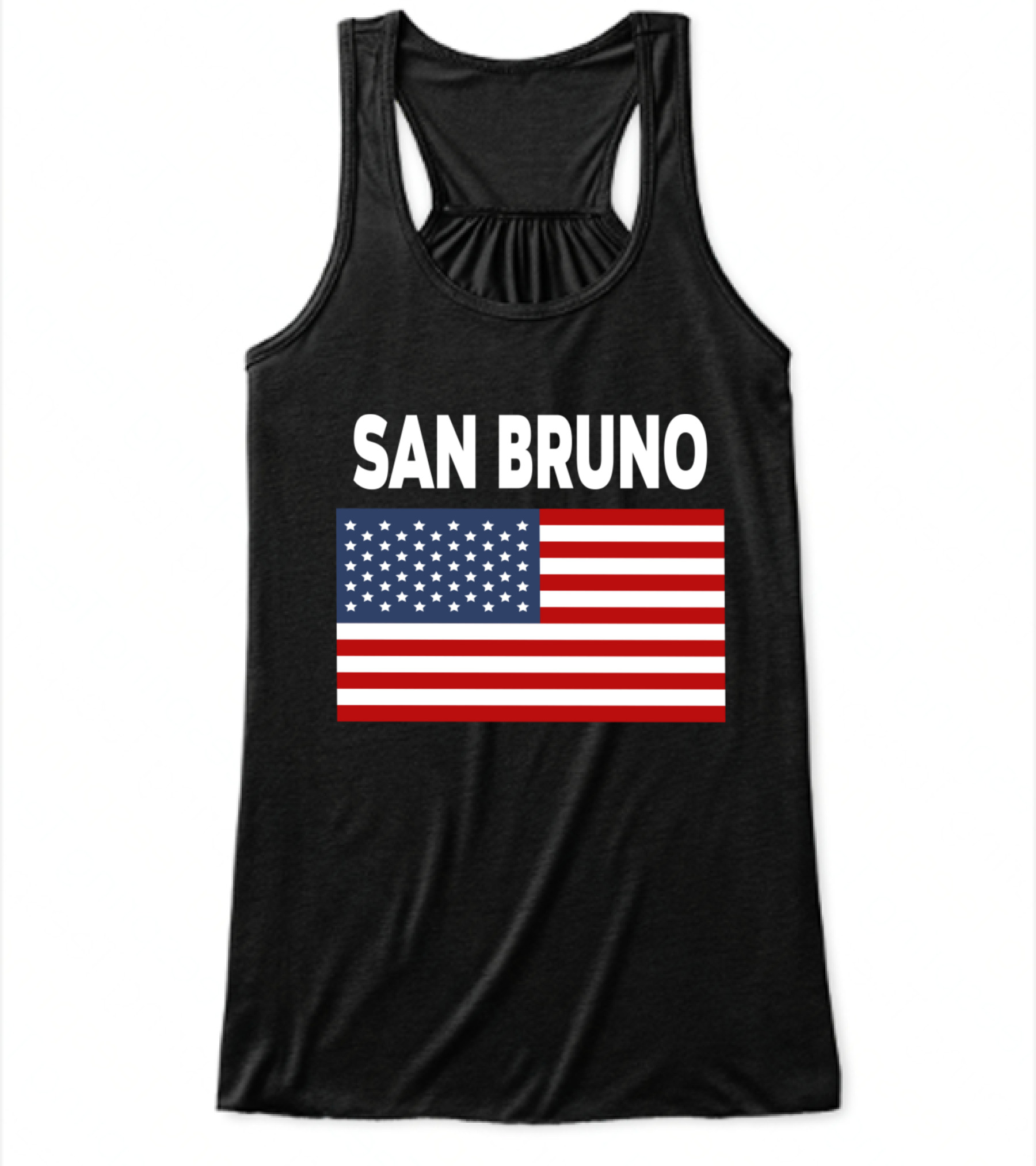 America Flag Basic San Bruno Flowy Tank Top