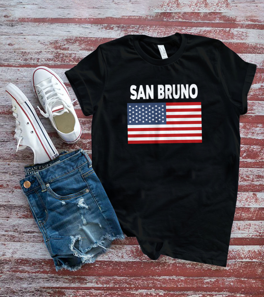 America Flag Basic San Bruno T-Shirt