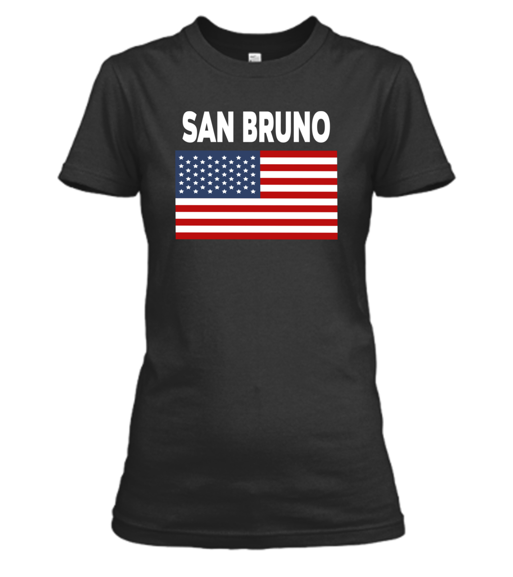 America Flag Basic San Bruno Womens T-Shirt