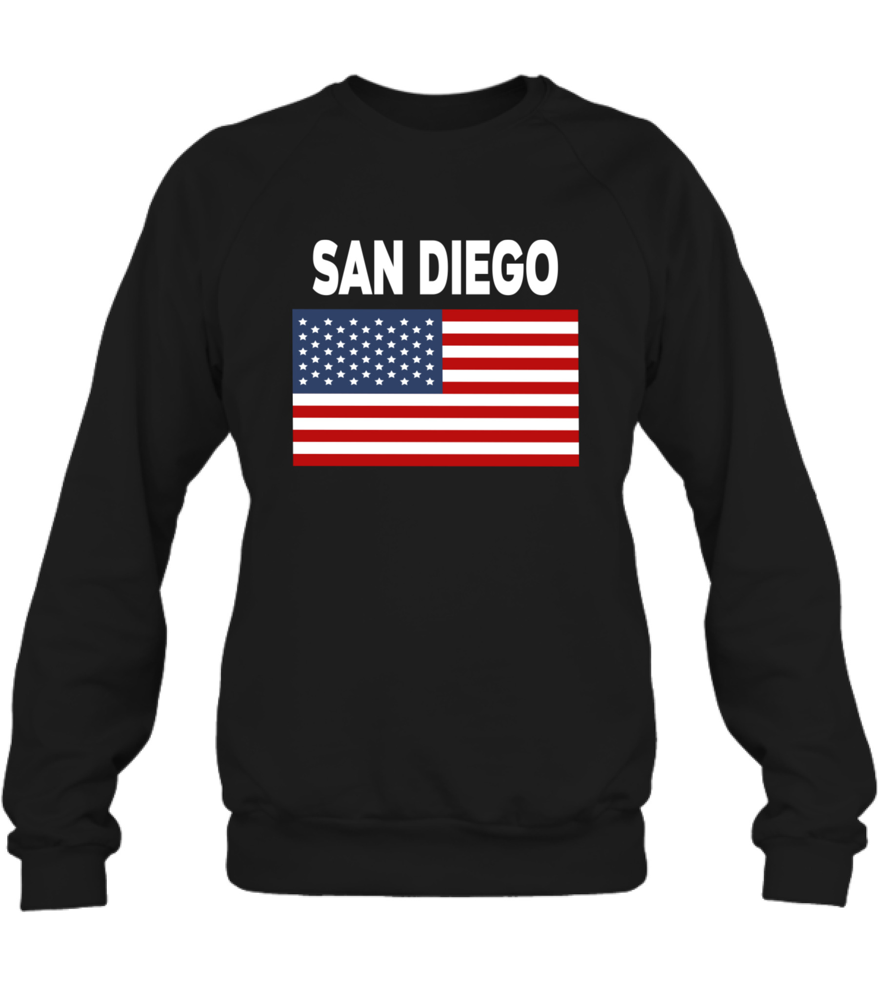 America Flag Basic San Diego Crewneck Sweatshirt