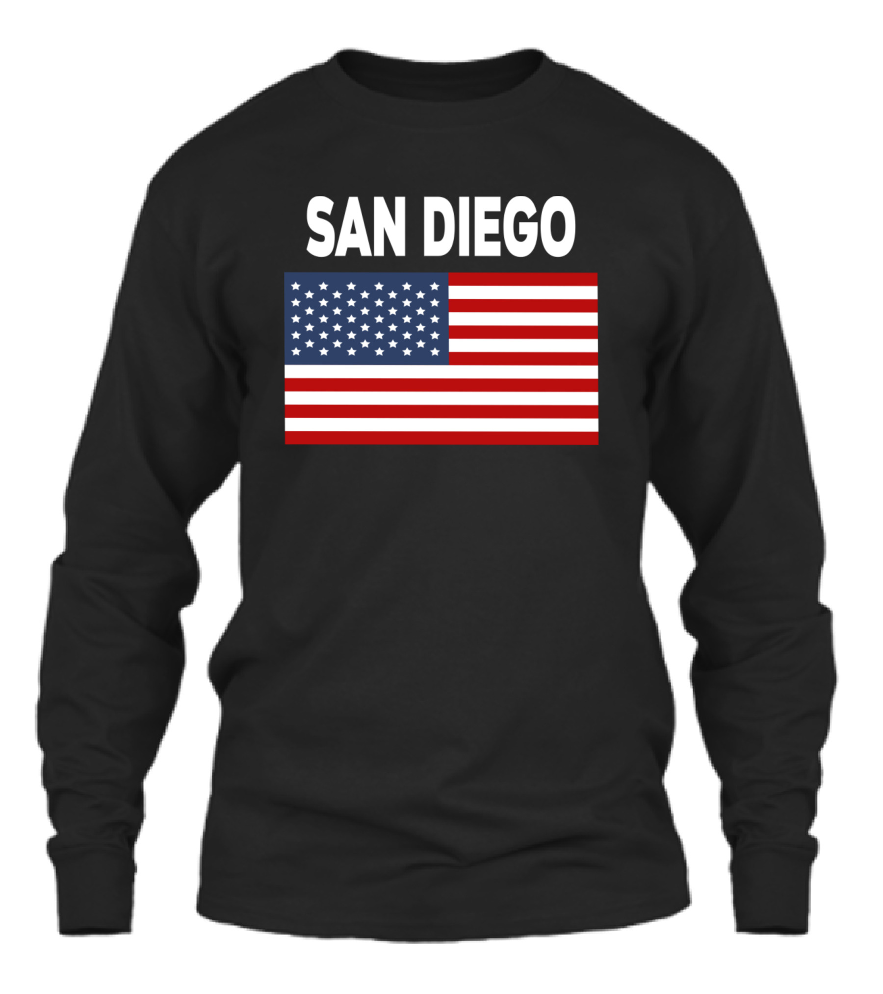 America Flag Basic San Diego Unisex Long Sleeve