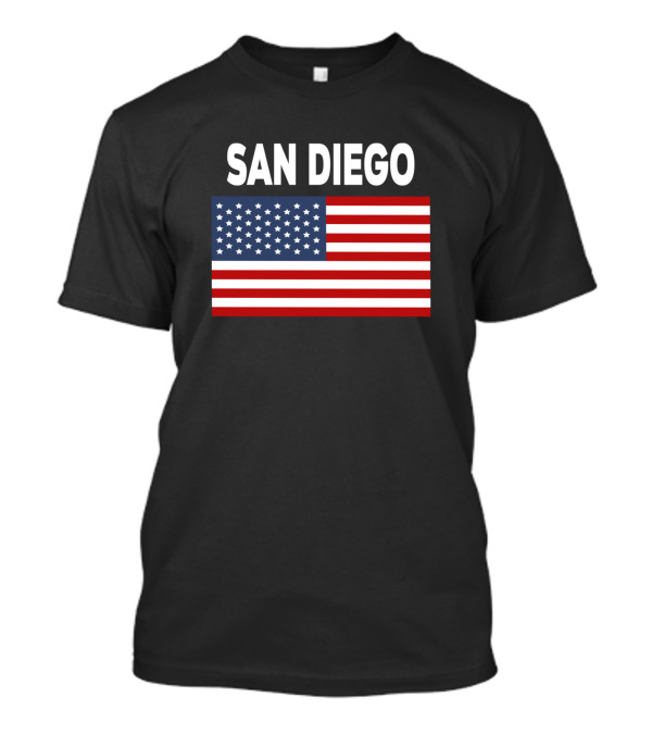 America Flag Basic San Diego T-Shirt America Flag Basic San Diego T-Shirt