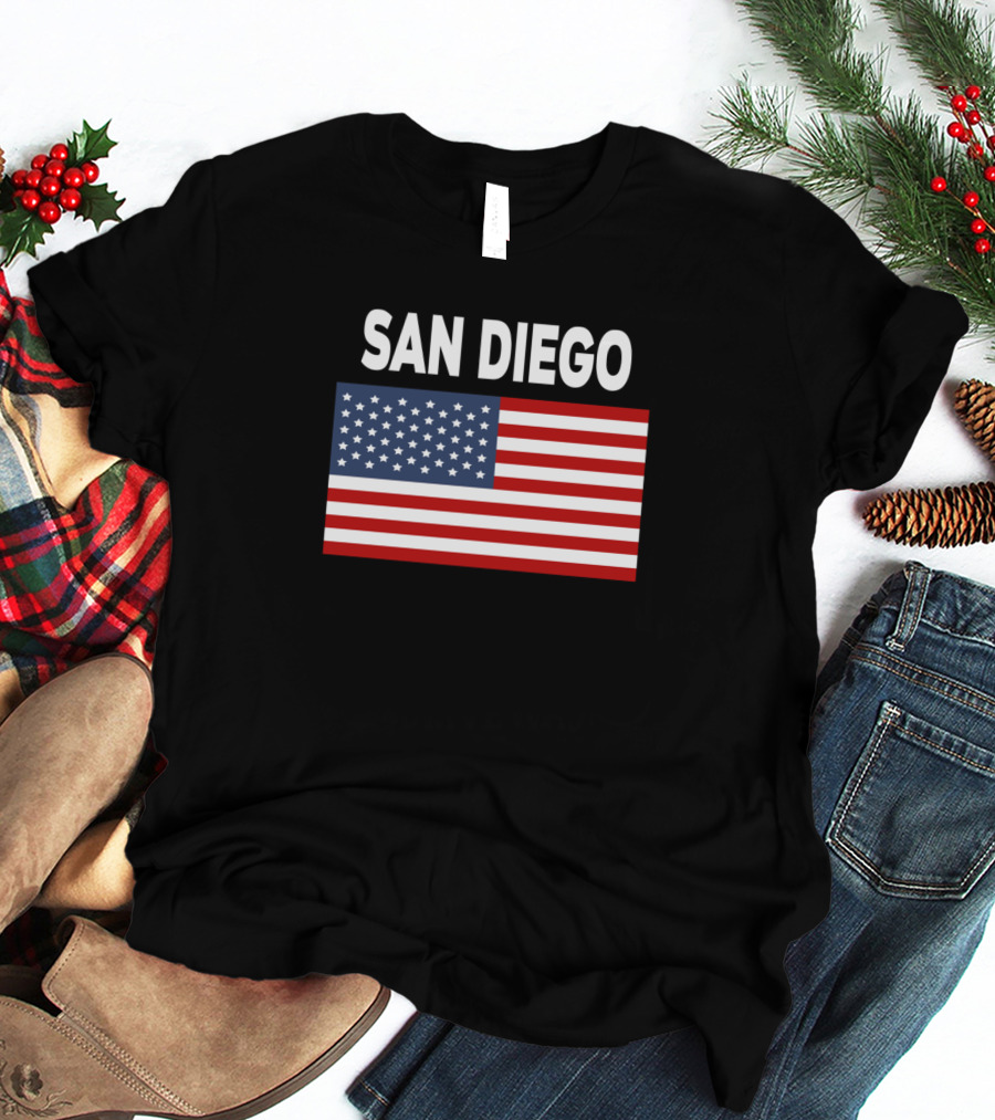 America Flag Basic San Diego T-Shirt