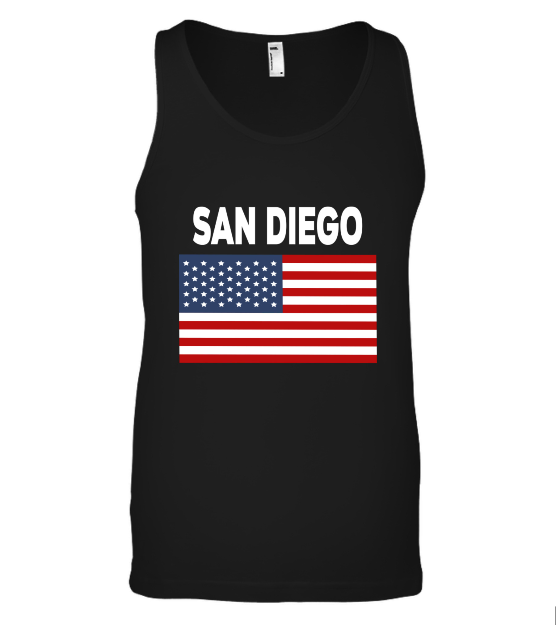 America Flag Basic San Diego Tank Top
