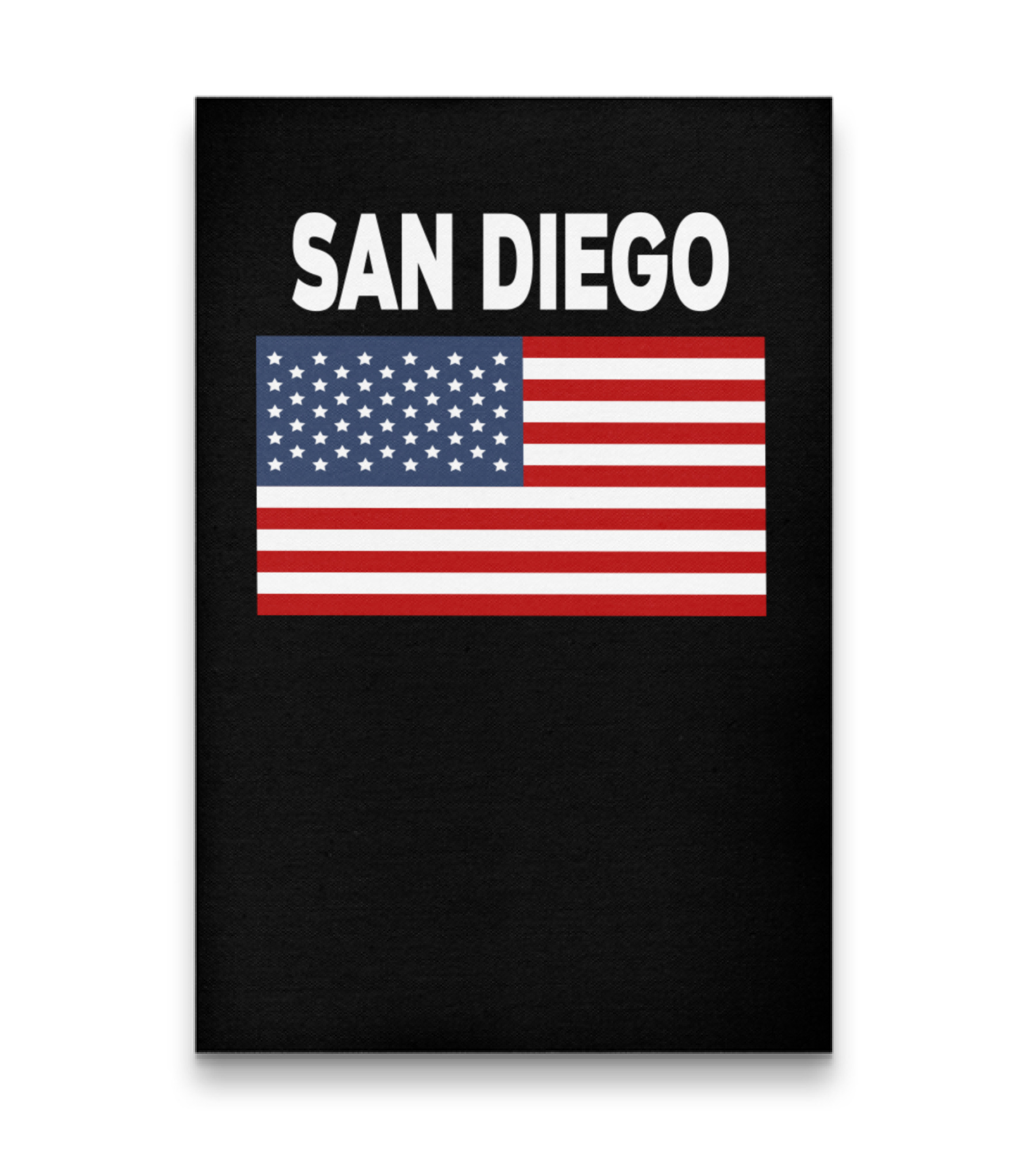 America Flag Basic San Diego Vertical Poster 24"x36"