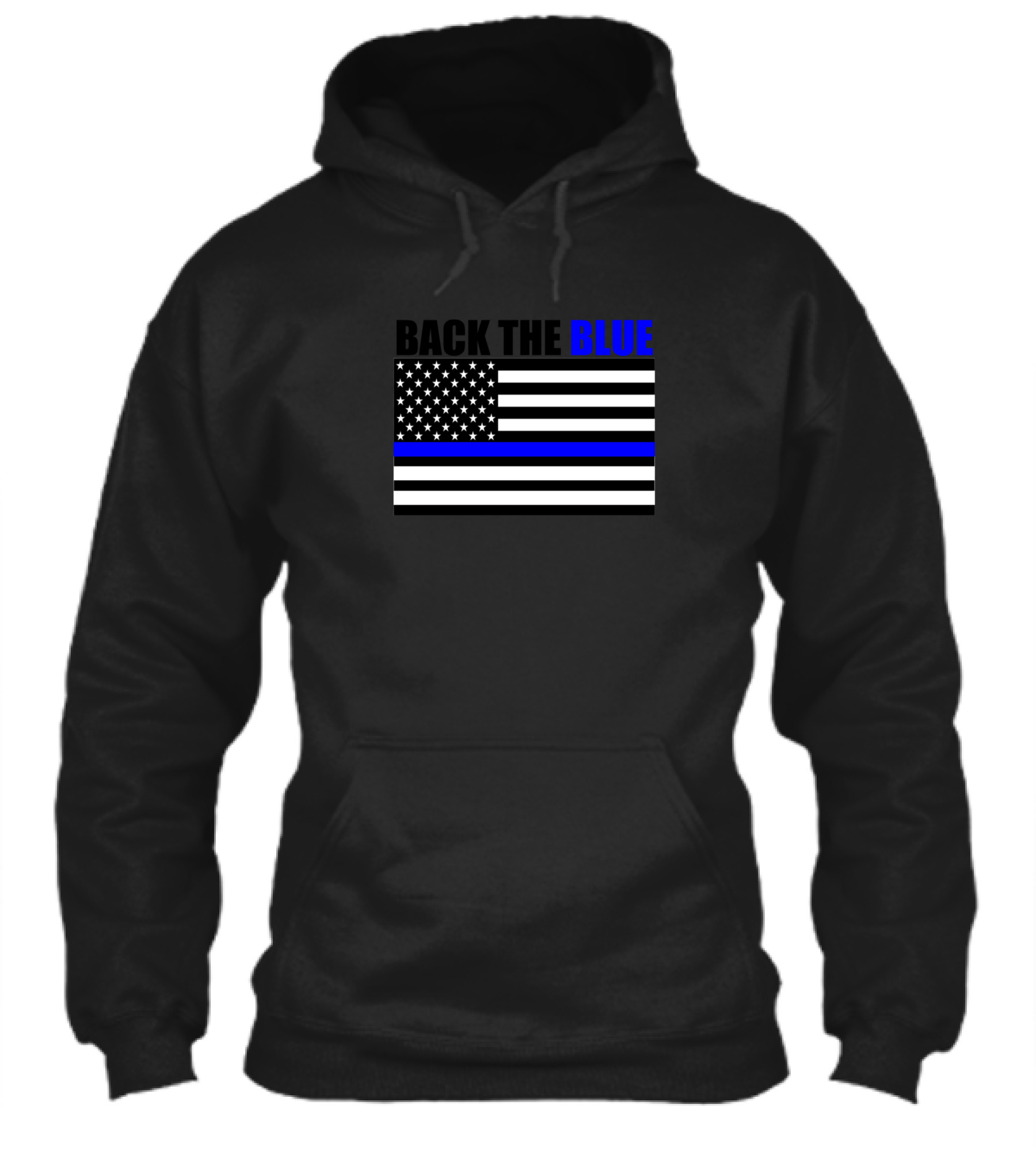 Back The Blue Thin Blue Line Flag Hoodie
