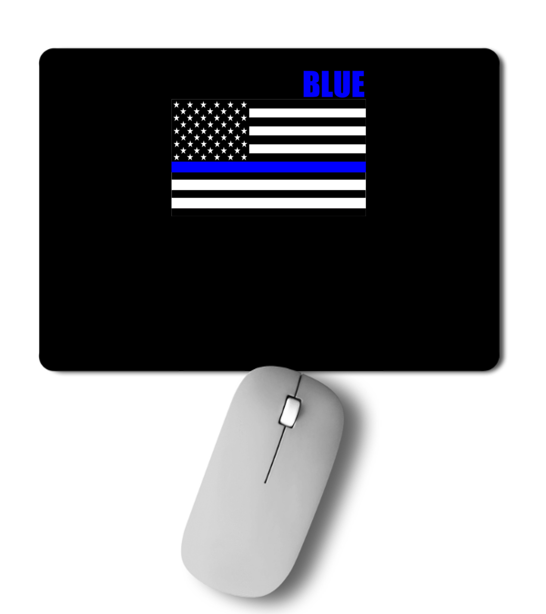 Back The Blue Thin Blue Line Flag Mousepad