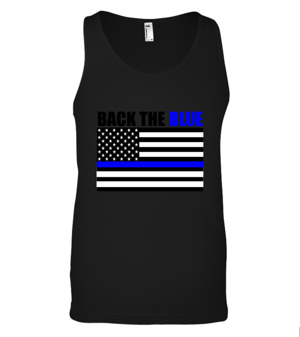Back The Blue Thin Blue Line Flag Tank Top Back The Blue Thin Blue Line Flag Tank Top