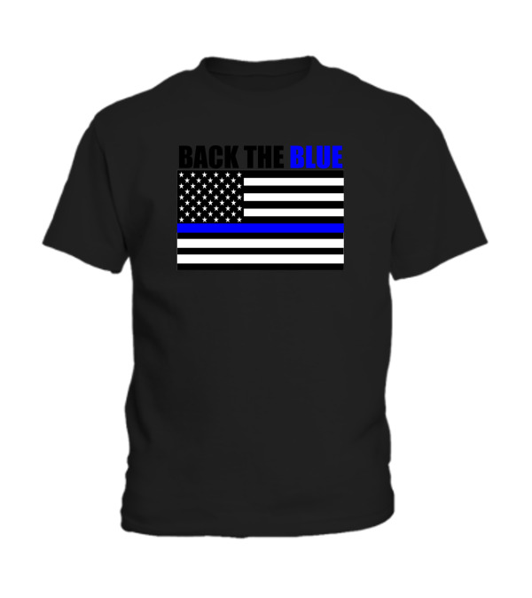 Back The Blue Thin Blue Line Flag Toddler T-Shirt Back The Blue Thin Blue Line Flag Toddler T-Shirt