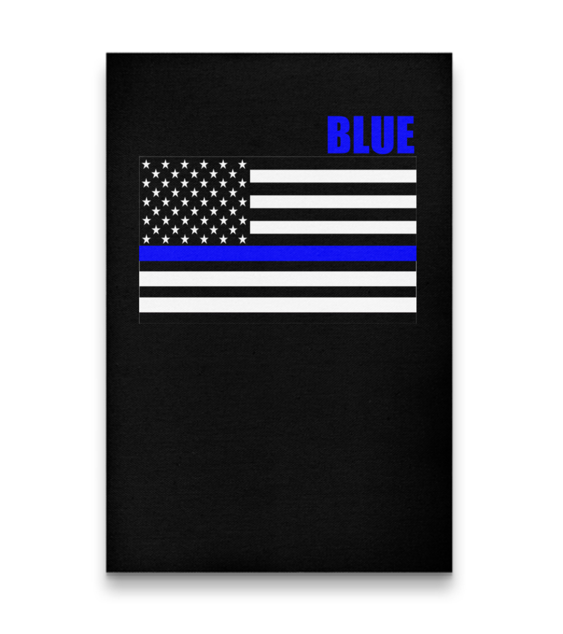 Back The Blue Thin Blue Line Flag Vertical Canvas 20"x27.5"