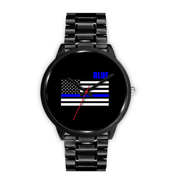Back The Blue Thin Blue Line Flag Watch Back The Blue Thin Blue Line Flag Watch