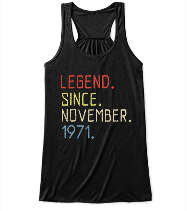 Birthday November 1971 Flowy Tank Top Birthday November 1971 Flowy Tank Top
