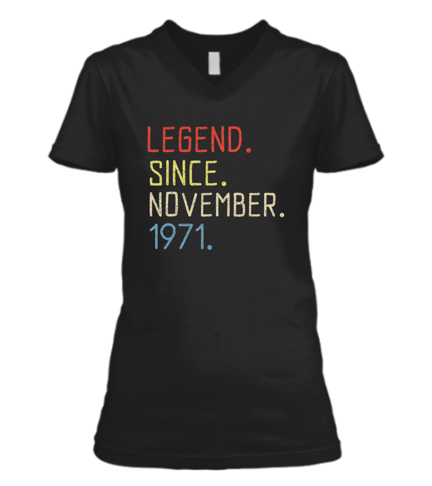 Birthday November 1971 V-Neck Womens T-Shirt