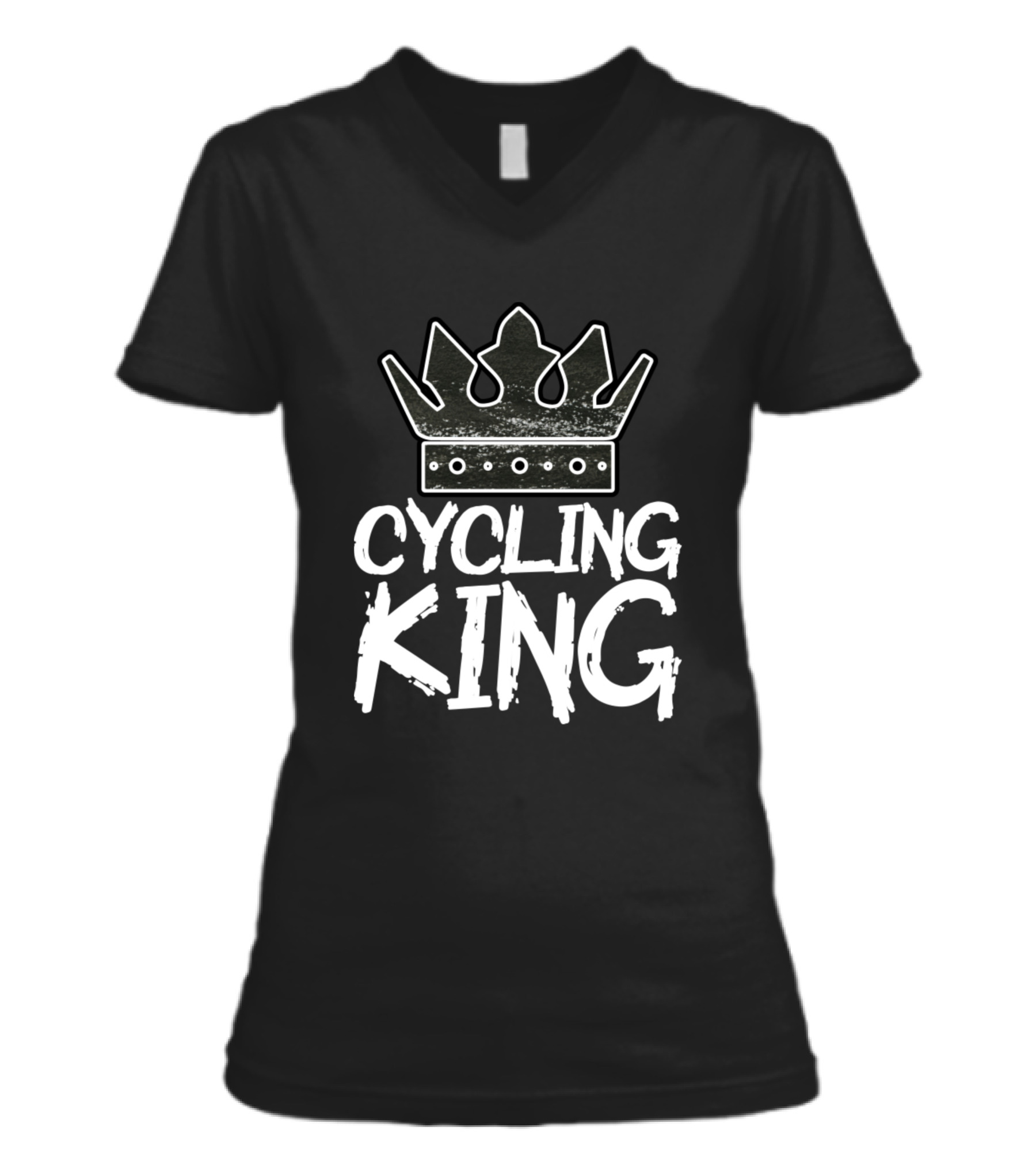 Cycling King V-Neck Womens T-Shirt