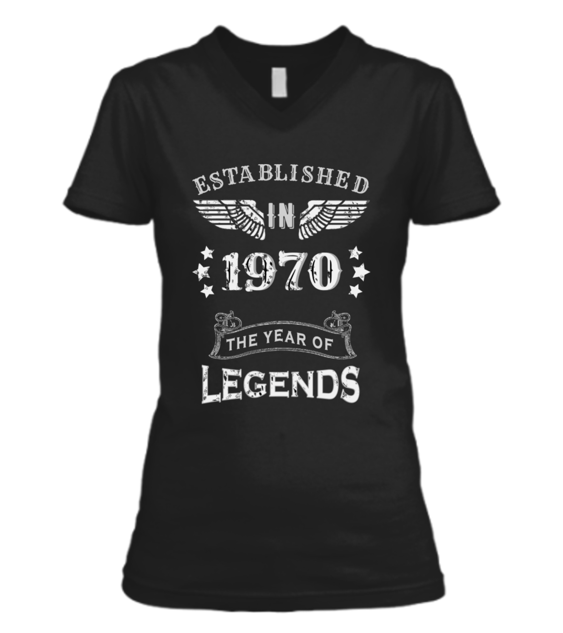 Quarantine Birthday Born In 1970 V-Neck Womens T-Shirt