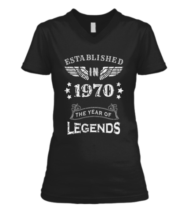 Quarantine Birthday Born In 1970 V-Neck Womens T-Shirt Quarantine Birthday Born In 1970 V-Neck Womens T-Shirt