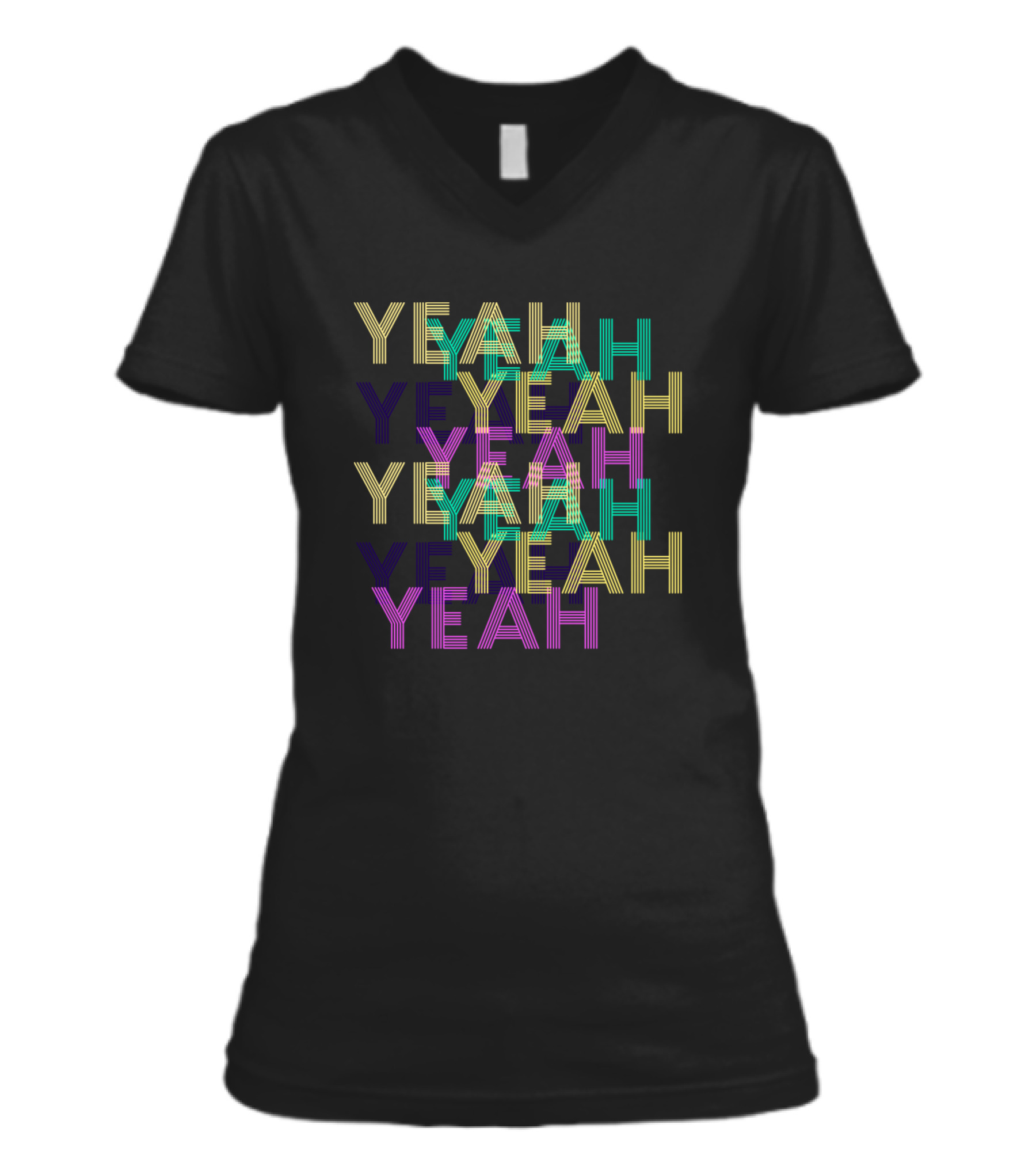 Yeah V-Neck Womens T-Shirt